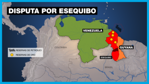 GUYANA Y VENEZUELA MANTIENEN UNA DISPUTA TERRITORIAL POR LA REGION DEL ESEQUIBO QUE DATA DEL SIGLO XIX 